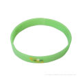 Imprinted Green Silicone Wrist Bracelets Custom Rubber Wrist Bands With Glued Logo